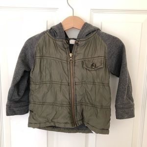 Toddler boy Tucker & Tate hoodie. 2T grey/olive
